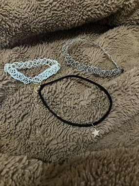 Multicolor choker set 3 pieces